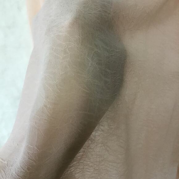 Under Skies Sheer Blush Flower Pattern Blouse - Picture 9 of 9